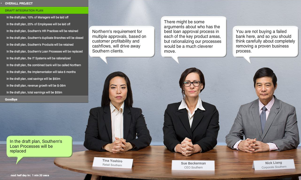 Mutari image of business people round table with speech bubbles above them