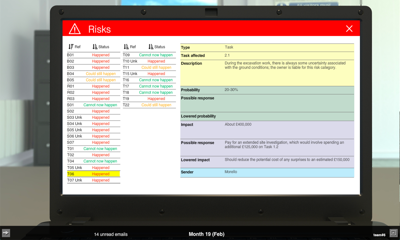 image of risk info on laptop